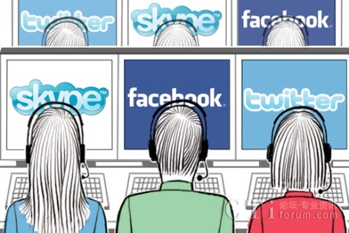 '></center>

　　企業必須‘傾聽’這個年齡組，了解他們如何議論公司的品牌。鑒于Twitter 和 Facebook上強大的超過35歲以上人群的存在，很有可能公司最有影響力的消費者屬于這一人群。當客戶聯系呼叫中心時，座席代表不僅要獲得客戶的人口統計資料，也要獲得個人的社交活動和關系，為了發揮互動的最大價值。
　　誤區二：社交媒體是另一個外呼渠道
　　ContactBabel公司的研究發現，幾乎1/5的公司將社交媒體看作“只是另一個外呼渠道”，將信息推送給客戶。換句話說，對于他們來說，它只是一種營銷手段，為現有的社區客戶提供優惠券、優惠及公司其他新聞。
　　雖然外呼社交媒體可以幫助客戶服務部門推送相關信息，以減少呼叫中心的呼叫次數，但現實是，社交媒體是公司和客戶之間的雙向交流互動。
　　客戶將通過它發泄挫折和負面的看法，這些問題應當聽取 - 并呼吁使用相同的通道迅速采取行動。
　　誤區三：社交媒體僅適用于大型呼叫中心
　　大型呼叫中心的確在采用社交媒體方面有優勢，但小型呼叫中心也有真正的優勢，可以將這個渠道看成是與現有和潛在客戶進行通信更便宜和更有效的方式。
　　據ContactBabel調查發現，83％的小型呼叫中心正在使用兩個或兩個以上的社交媒體，而大型呼叫中心只有67％。這表明，通過社交媒體與客戶通信并不需要一個龐大的客戶服務運營。
　　誤區四：作為客戶渠道的社交媒體僅適用于零售商
　　社交媒體的最大用戶的確是零售商和外包商，公共部門其職權范圍是取得聯絡，并向公民開放，肯定是不會與社會媒體背道而馳。保險和公用事業市場也是一樣的。 ContactBabel研究發現廣泛的部門在使用社交媒體，他們目前正在使用大量的社交媒體渠道。
　　被調查的95％公共部門和公用事業機構只是采用了一種社交媒體渠道，而64％的公共部門和40％的公用事業機構使用兩種社交媒體渠道與他們的客戶進行溝通。這項研究清楚地表明，不只是零售商使用社交媒體與客戶進行溝通。任何形式的組織都可以用它作為與客戶溝通的渠道。
　　客戶在哪里你就在哪里
　　那么為什么各行各業的公司必須在社交媒體上花費時間和精力？答案很簡單 - 因為他們的客戶。客戶在哪里，你就應該在哪里，社交媒體無處不在。消費者在線聊天，尋找有關產品或服務的答案，他們首先在社交媒體上查看這些答案。
　　<i>聲明:版權所有 非合作媒體謝絕轉載</i><p align=