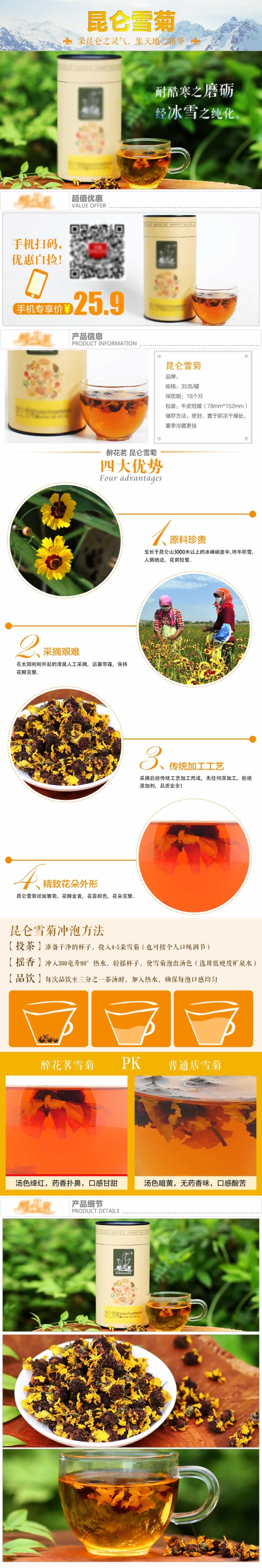 昆侖雪菊花茶養身茶詳情