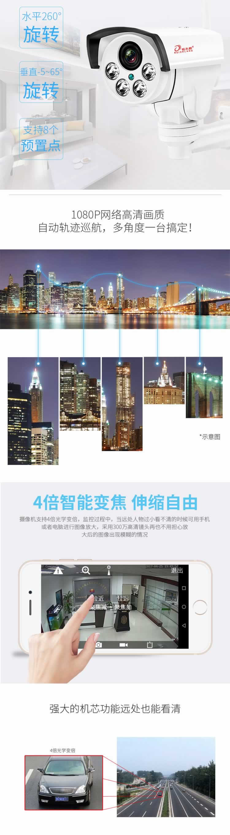 監控攝像頭旋轉一體機詳情