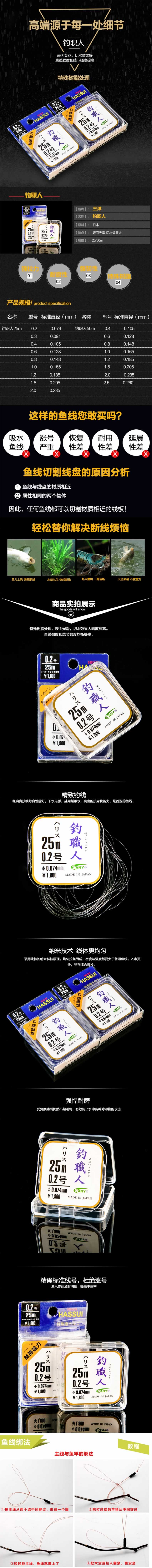 魚線釣魚線釣線漁具描述